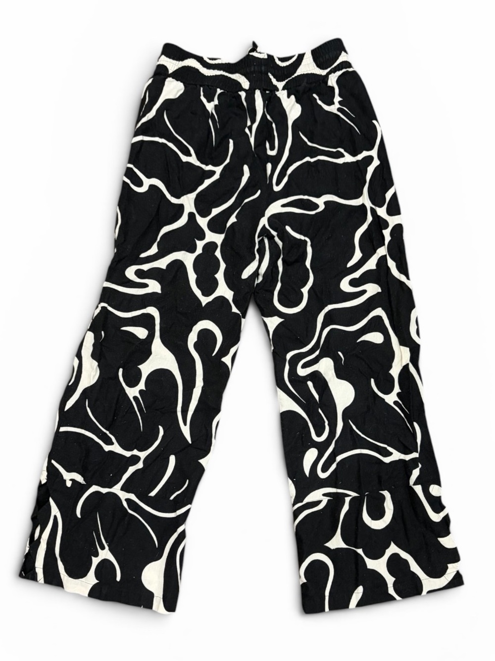 Sam Edelman Black & White Swirl Wide-Leg Pants - Picture 3 of 4